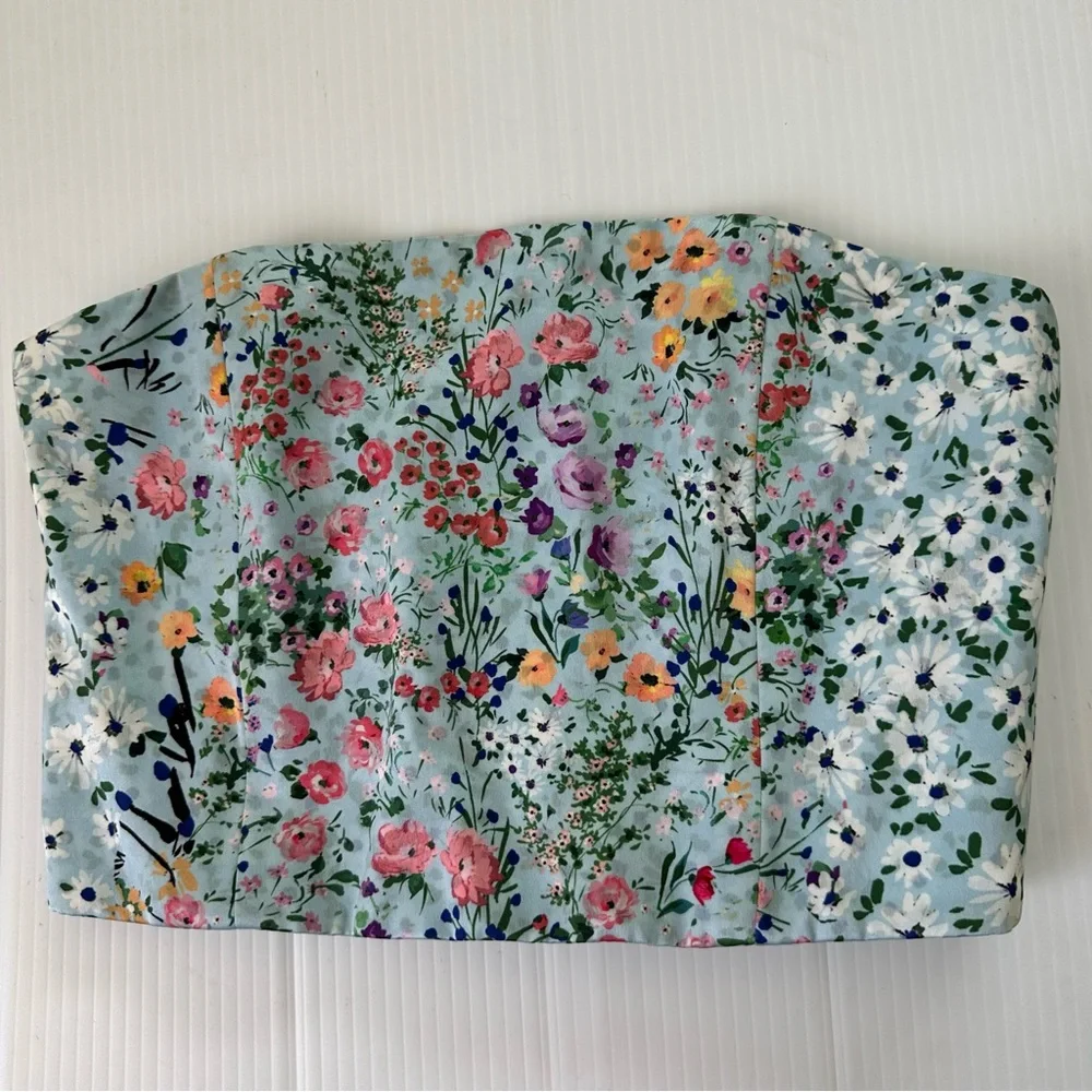 Alice + Olivia Ceresi Floral Smocked Bandeau Top, 6 - Picture 3 of 15